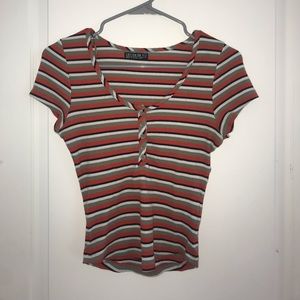 Cotton On Striped Crop Top